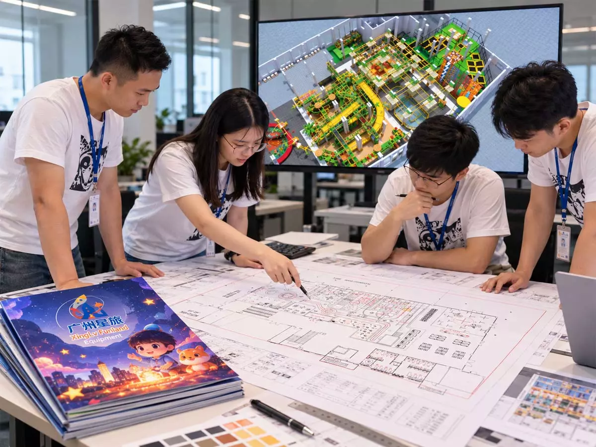 Indoor playground design review and project confirmation