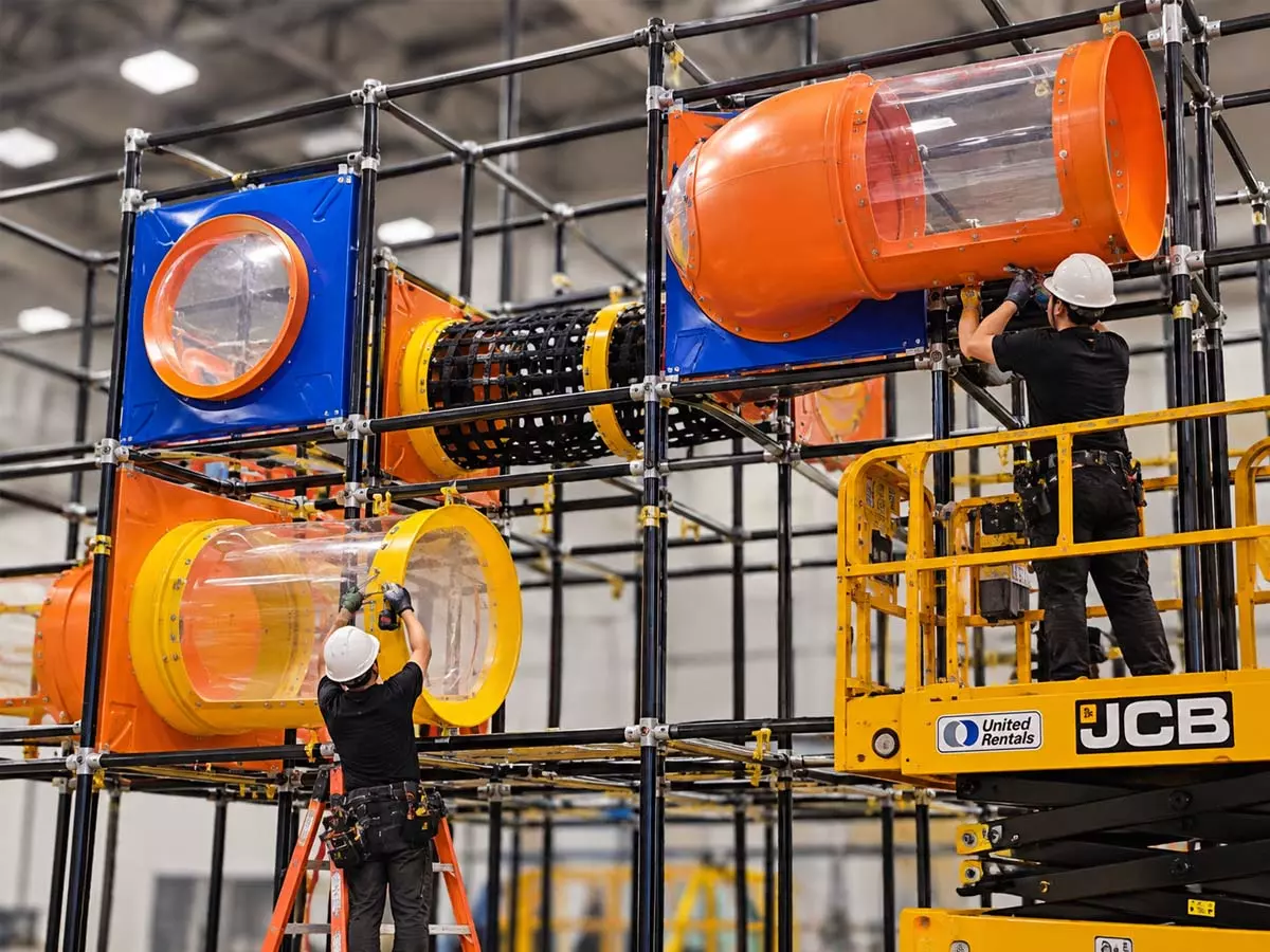 Indoor playground installation and project delivery on site